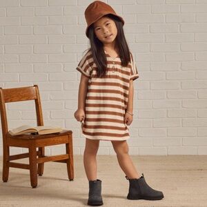 Rylee and Cru Henley shirt dress Cedar Stripe 2-3